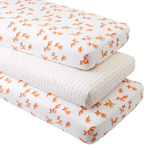 Fox Crib Fitted Sheets, Set of 3 in Crib Fitted Sheets + Reviews
