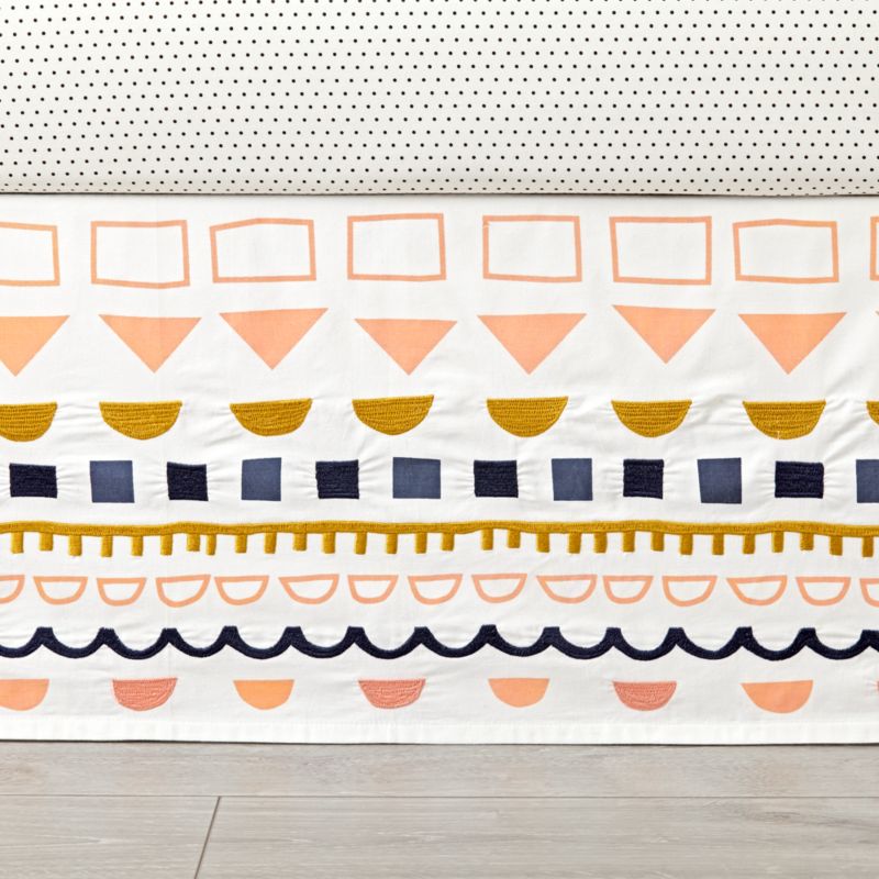 Night And Day Patterned Crib Skirt Reviews Crate And Barrel