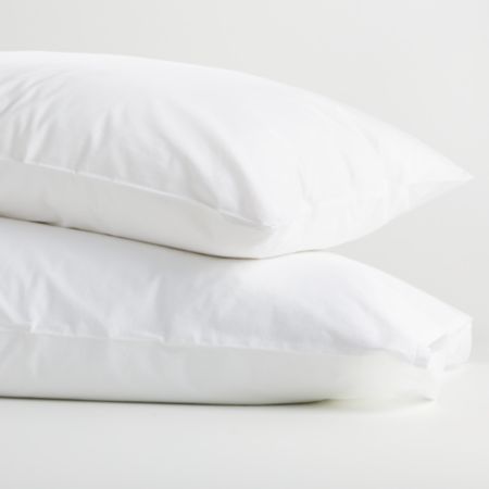 Crisp Cotton Percale White Standard Pillowcases Set Of 2 Crate