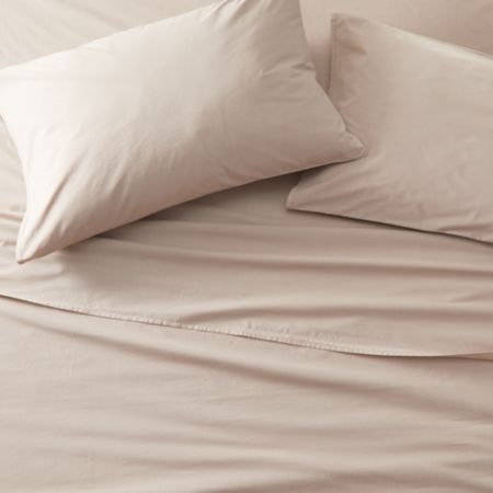 Crisp Cotton Percale Majave King Sheet Set Crate And Barrel