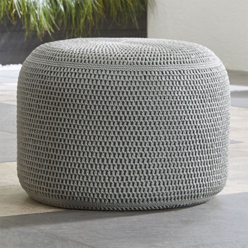 card print app Outdoor  Barrel Grey and Pouf Reviews  Crate