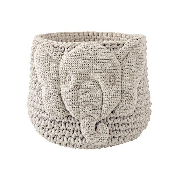 Grey Elephant Knit Storage Bin in Bins & Baskets + Reviews Crate and