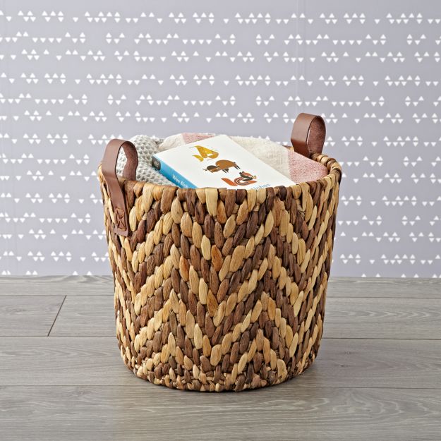 Woven Chevron Storage Bin in Clearance Kids Accessories + Reviews ...