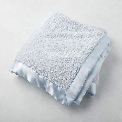 Blue Baby Blanket With Satin Trim Reviews Crate And Barrel Canada