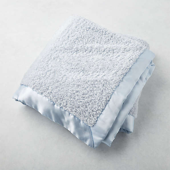 muslin blanket with satin trim