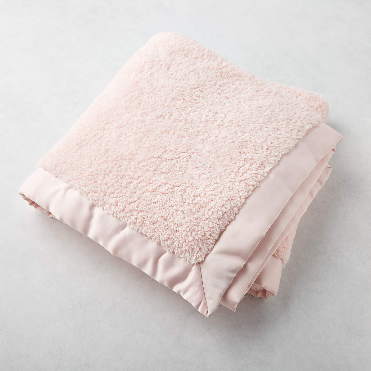 Pink Baby Blanket With Satin Trim Reviews Crate And Barrel Canada