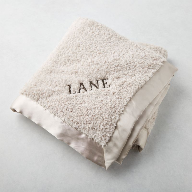 satin trim baby blanket personalized