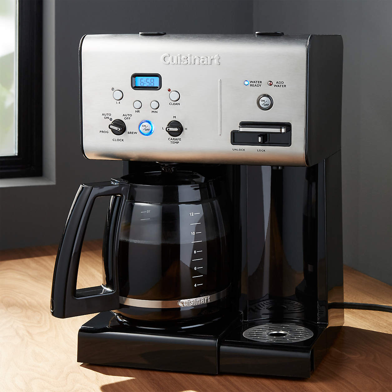 Cuisinart Coffee Plus 12 Cup Programmable Coffeemaker Plus Hot Water ...