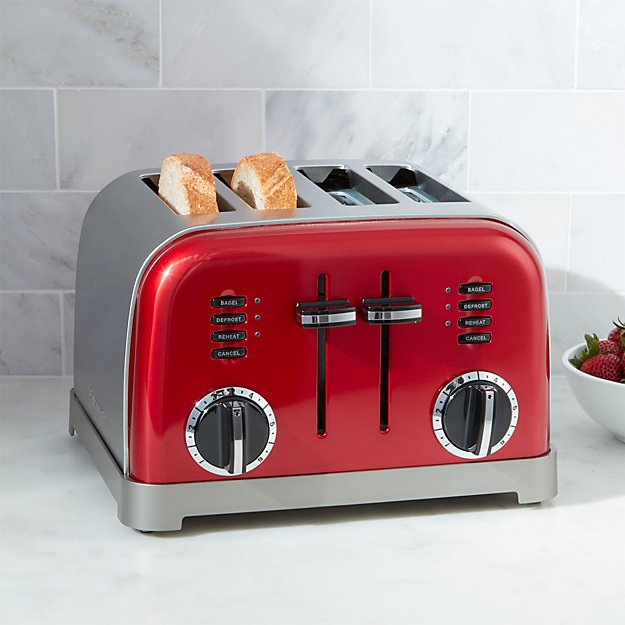 Cuisinart ® Classic 4-Slice Red Toaster | Crate and Barrel