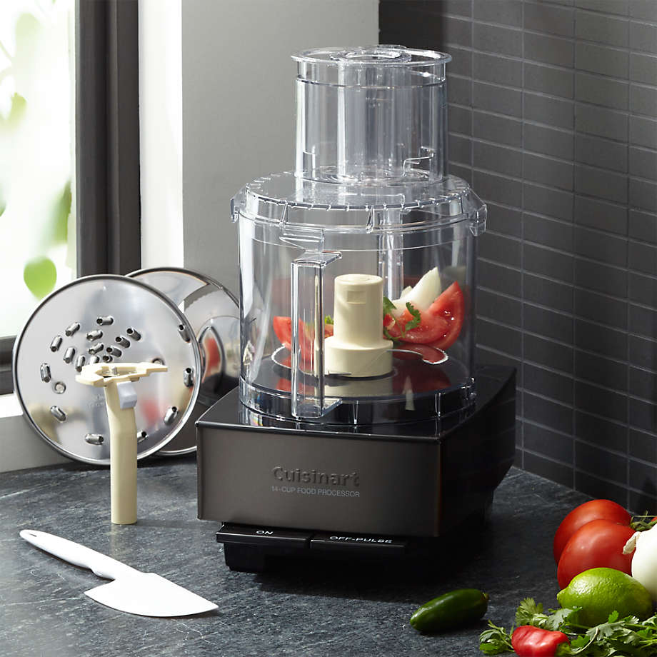 Cuisinart Black/Stainless Steel 14-Cup Food Processor + Reviews | Crate and Barrel