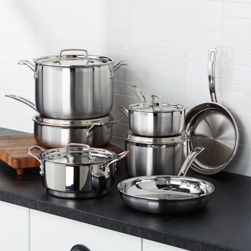 Cuisinart MultiClad Pro Tri-Ply Stainless Steel 12-piece Cookware Set Multiclad Pro Tri Ply Stainless Steel 12 Piece Cookware Set