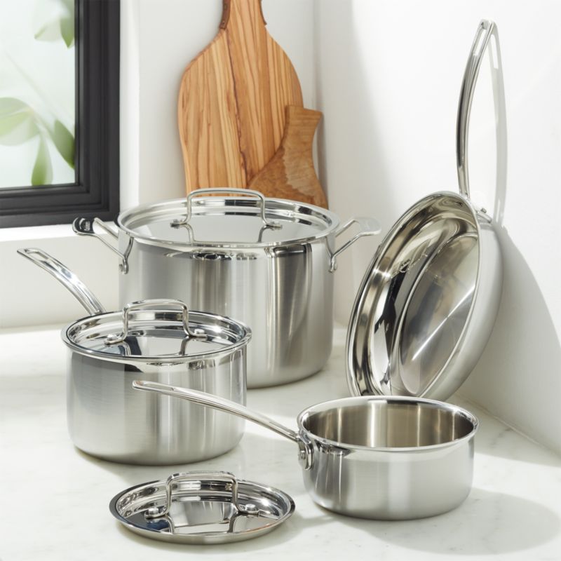Cuisinart MultiClad Pro Tri-Ply Stainless Steel 7-piece Cookware Set Cuisinart Multiclad Pro Stainless Steel Cookware Set
