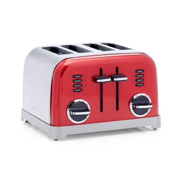 Cuisinart Classic 4Slice Red Toaster + Reviews Crate and Barrel