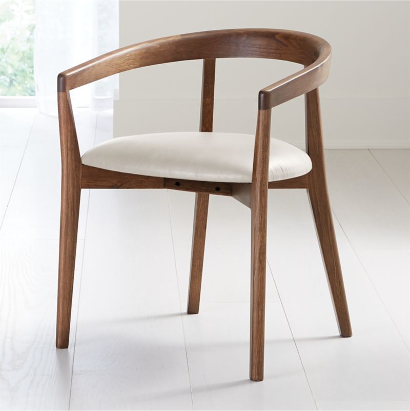 Cullen Shiitake Sand Round Back Dining Chair + Reviews | Crate and