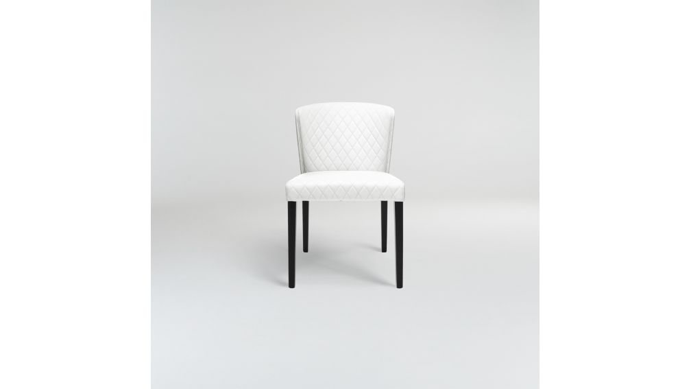 Curran Quilted Oyster Dining Chair Crate and Barrel