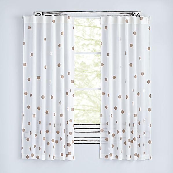 Bronze Polka Dot Curtains Crate And Barrel