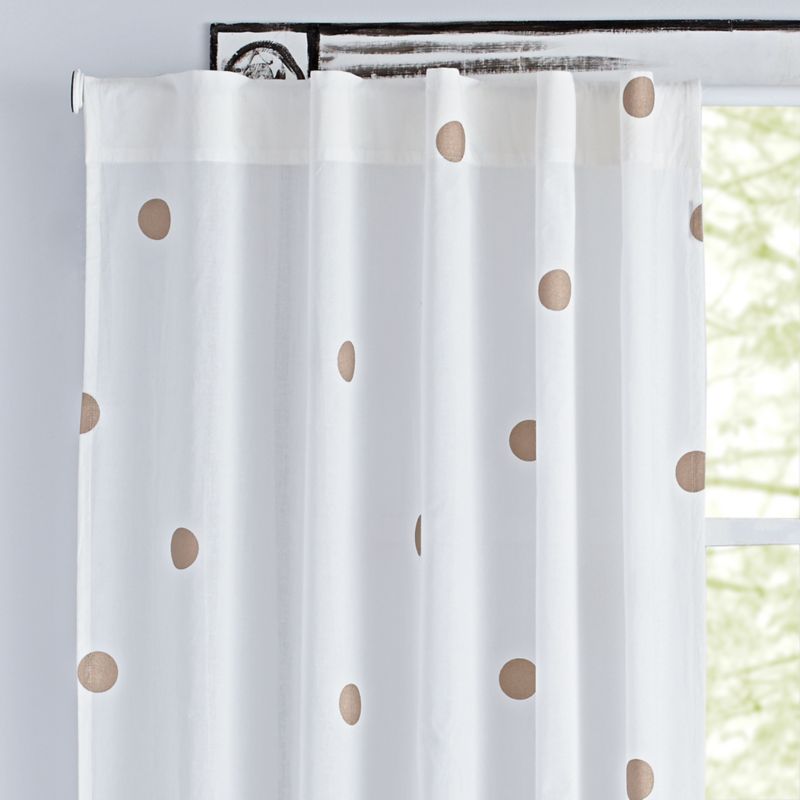 Bronze Polka Dot 63 Curtain Reviews Crate And Barrel