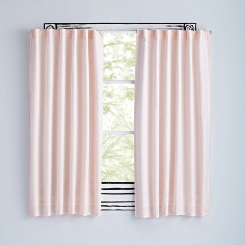 Fresh Linen Light Pink 63" Curtain Crate and Barrel
