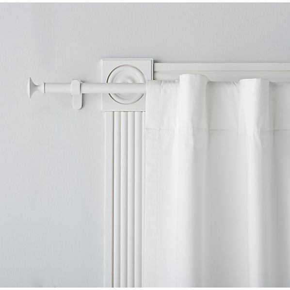 28 48 Single White Curtain Rod Reviews Crate And Barrel