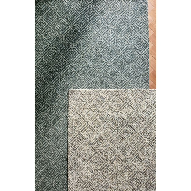 Curtis Flint Grey Geometric Rug 8'x10' Crate and Barrel