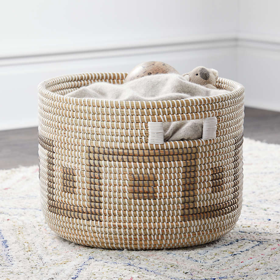Woven Seagrass Basket + Reviews Crate and Barrel