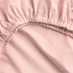Image of Cozy Cloud Elegant Pink Washed 100% Organic Cotton Baby Crib Fitted Sheet