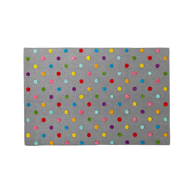 Kids Rugs Multi Color Dot Candy Grey Rug Crate And Barrel