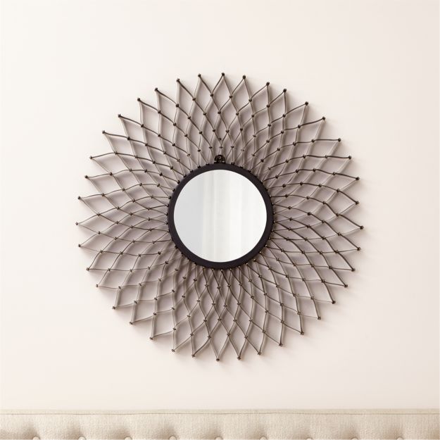 Dahlia Round Wall Mirror Crate and Barrel