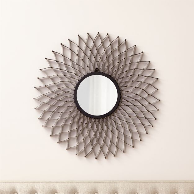 Dahlia Round Wall Mirror | Crate and Barrel