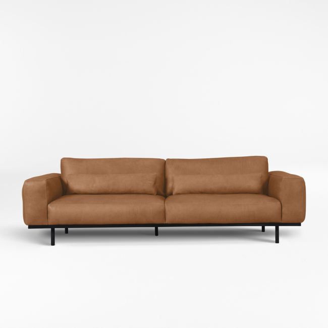 Online Designer Combined Living/Dining Danver Grande Leather Sofa