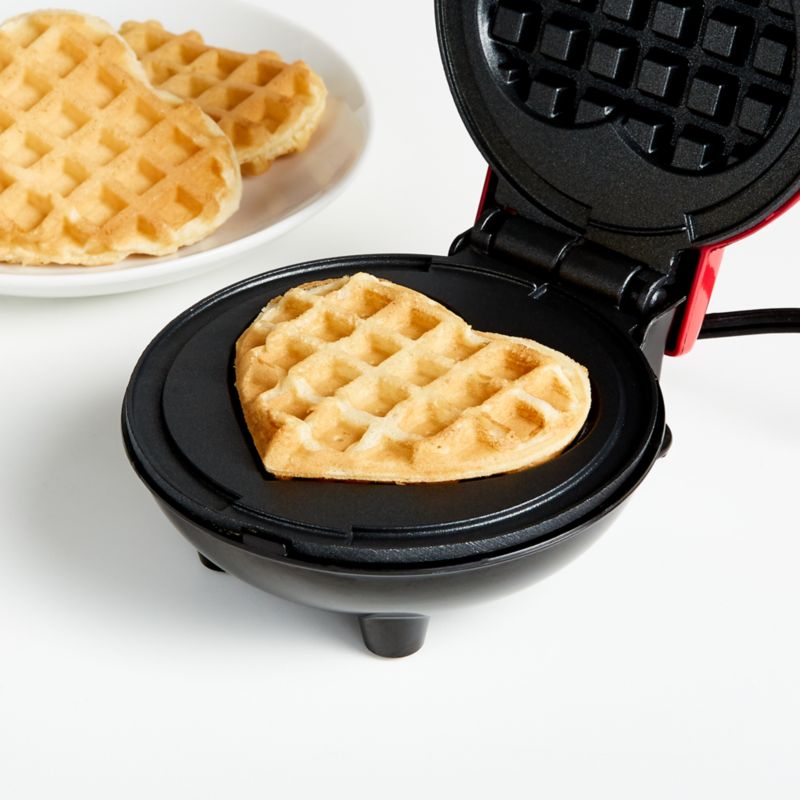 Dash Heart Mini Waffle Maker + Reviews Crate and Barrel