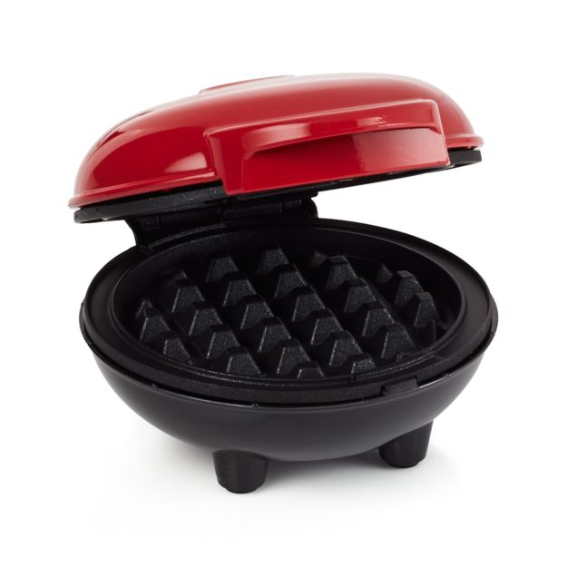 Dash Red Mini Waffle Maker in Specialty Appliances + Reviews Crate