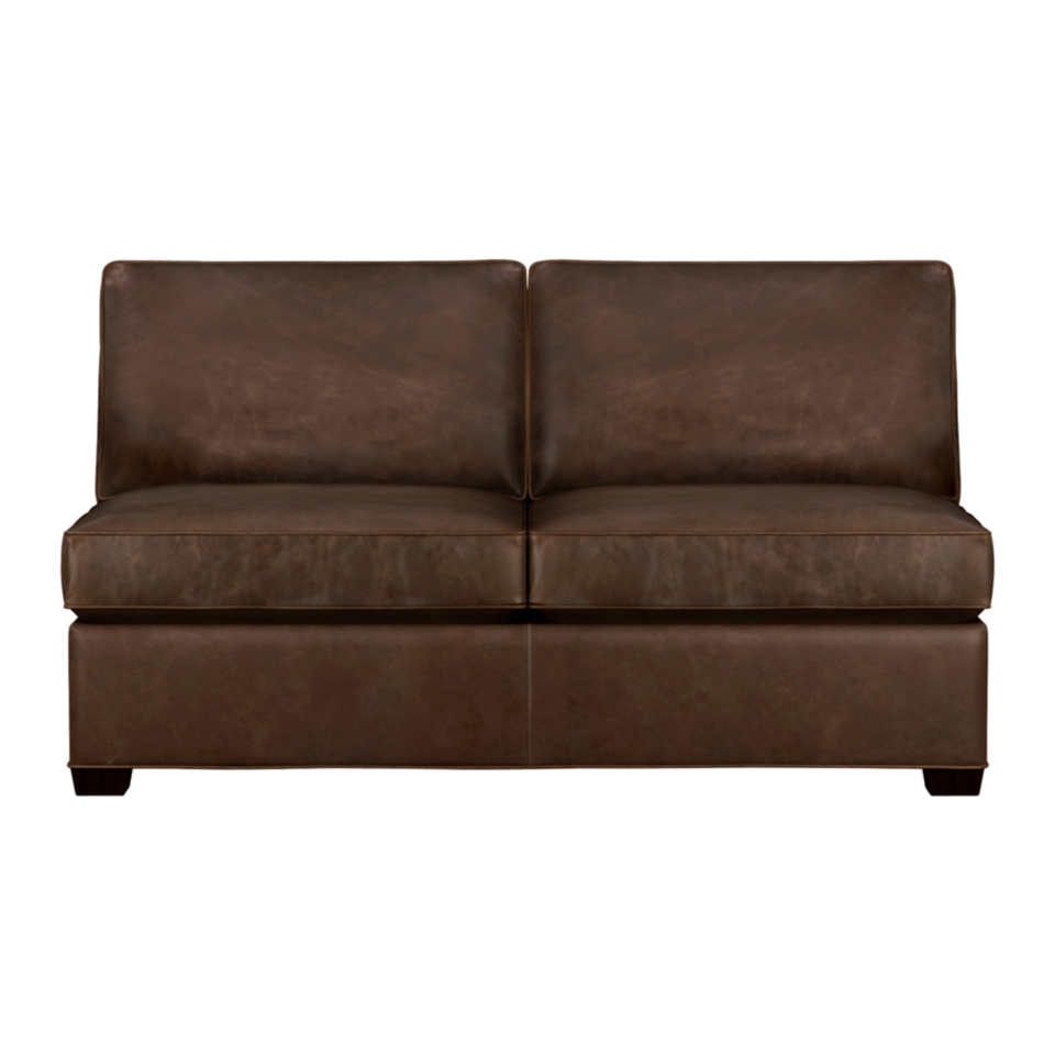 Davis Leather Sectional Armless Full Sleeper Sofa $2,599.00