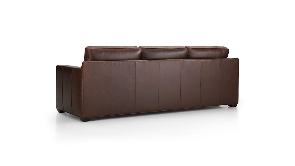 davis leather 3 seat sofa