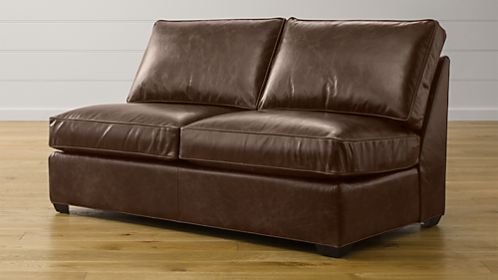 Davis Leather Armless Full Sleeper Sofa with Air Mattress