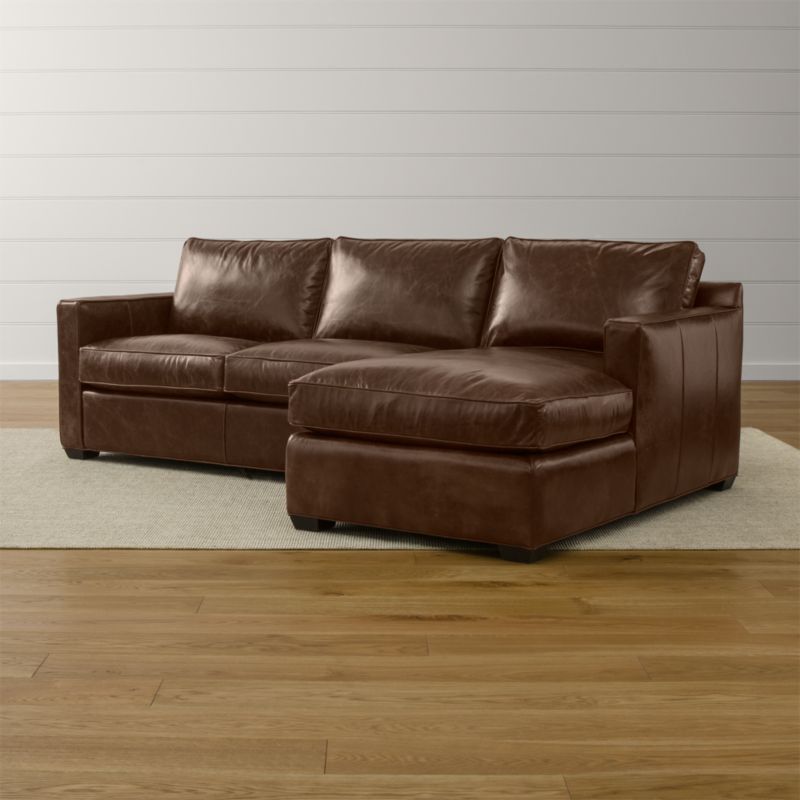 Davis Leather 2Piece Sectional Sofa Crate and Barrel