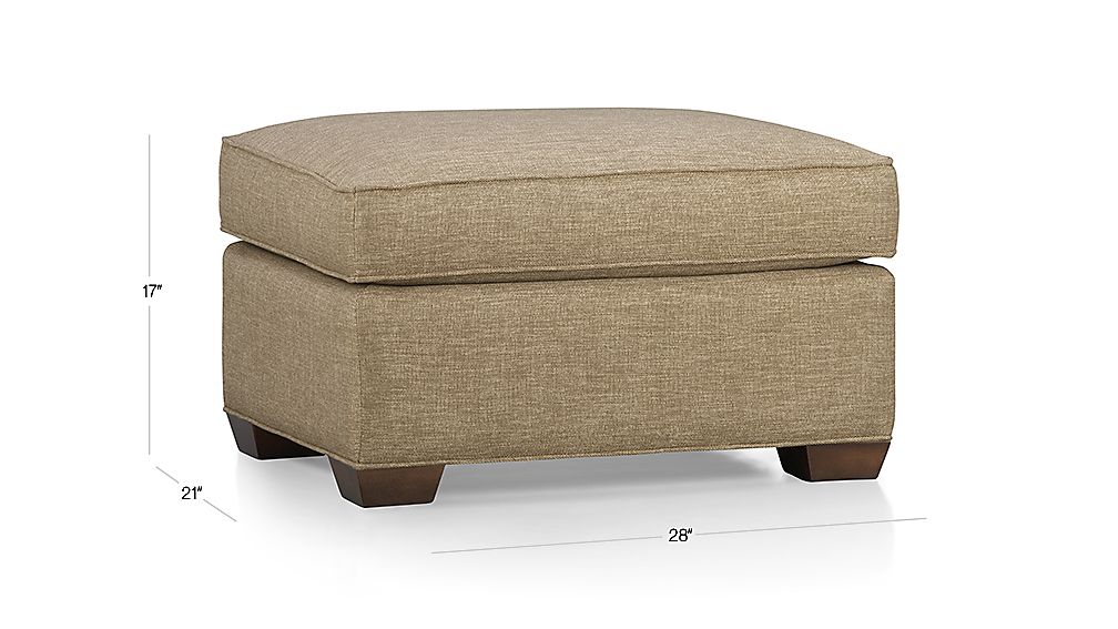 Davis Ottoman Darius Mink Crate and Barrel