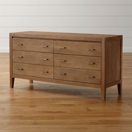 Dawson Grey Wash 6 Drawer Dresser Reviews Crate And Barrel