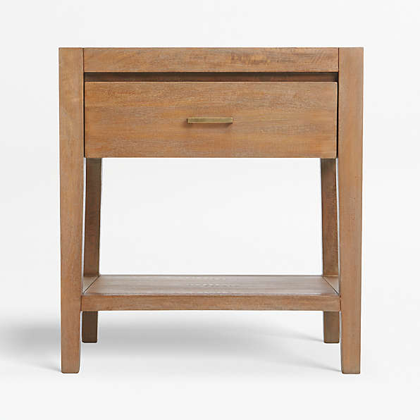 light colored wood nightstands