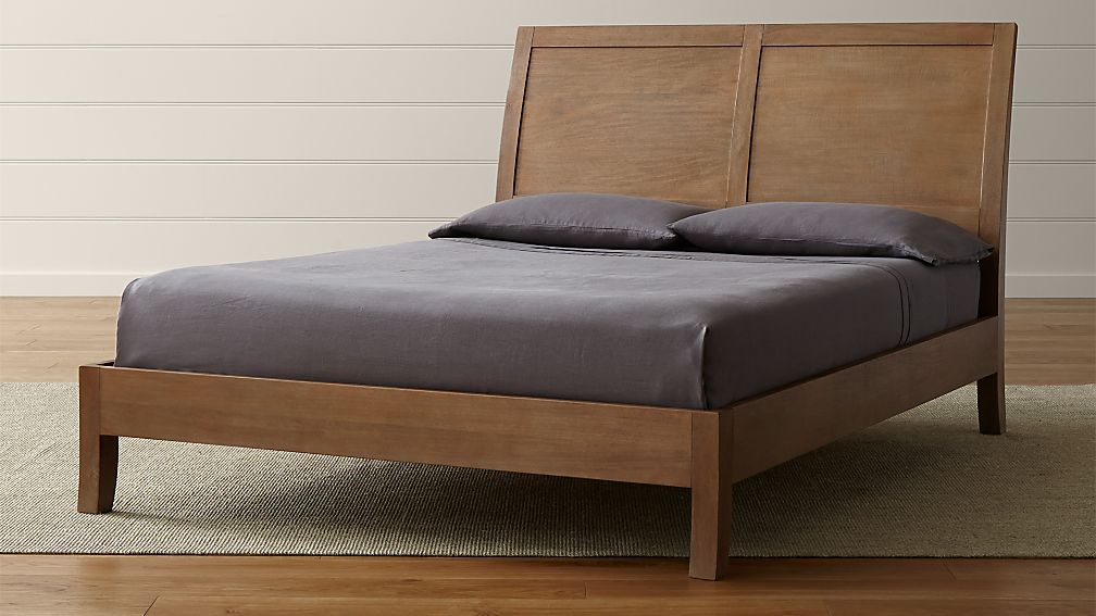 Dawson Grey Wash Sleigh Bed Crate And Barrel