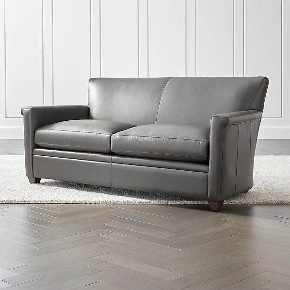 Declan Leather Apartment Sofa Reviews Crate And Barrel