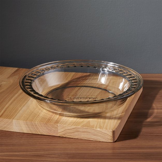 Deep Glass Pie Dish + Reviews Crate and Barrel