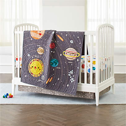 Deep Space Crib Bedding | Crate and Barrel