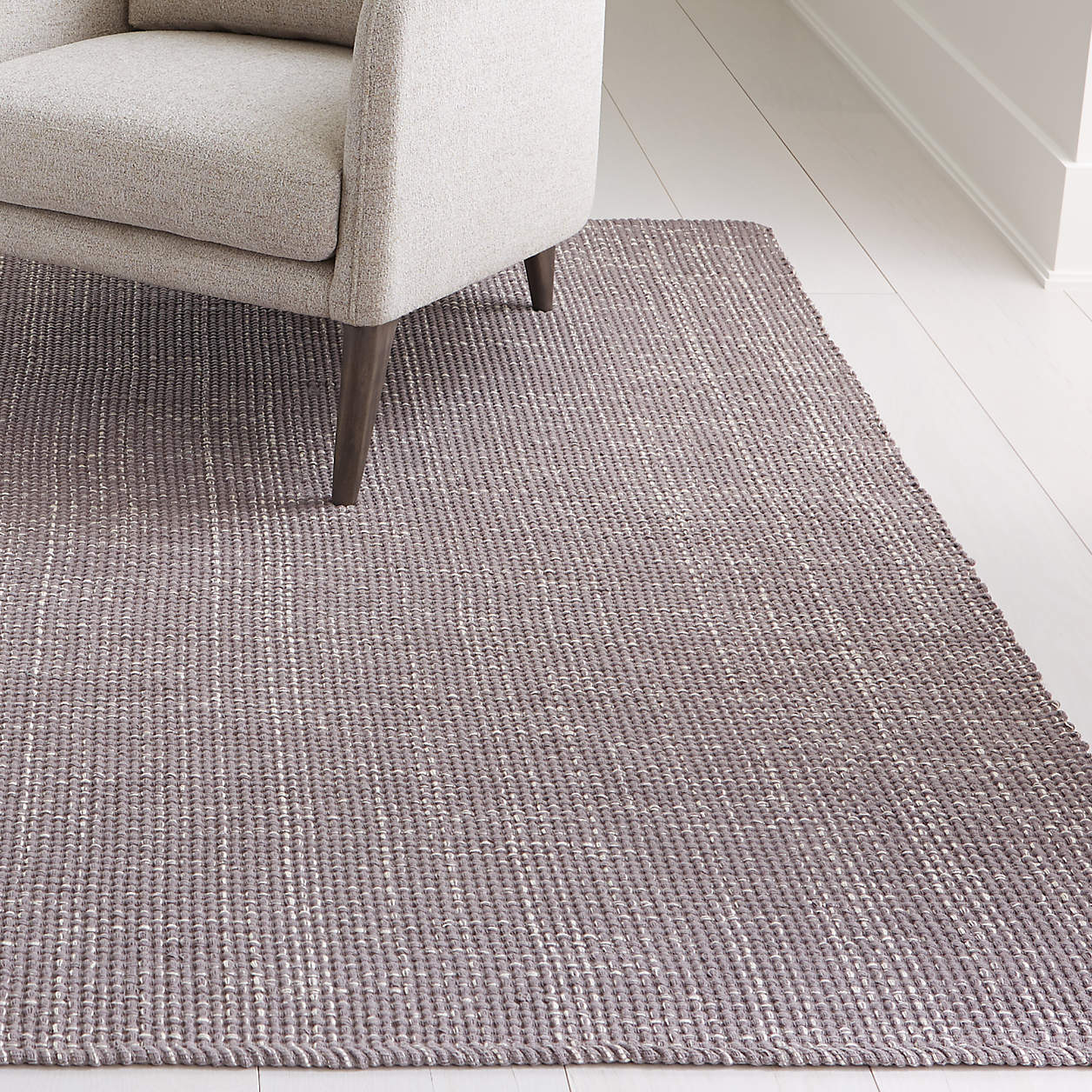 Della Grey Flat Weave Rug Crate and Barrel