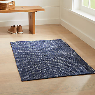 Della Indigo Cotton Flat Weave Rug