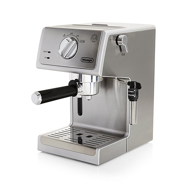 DeLonghi ® Stainless Steel Pump Espresso Maker | Crate and Barrel