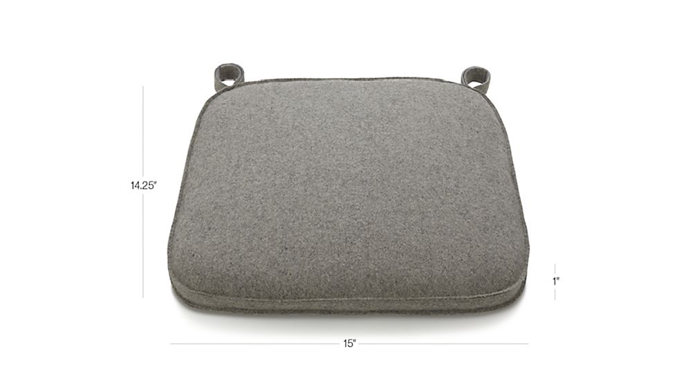 Delta Felt Grey ChairBar Stool Cushion + Reviews Crate and Barrel