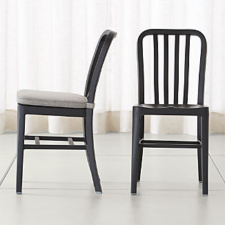 Delta Matte Black Dining Chair and Cushion