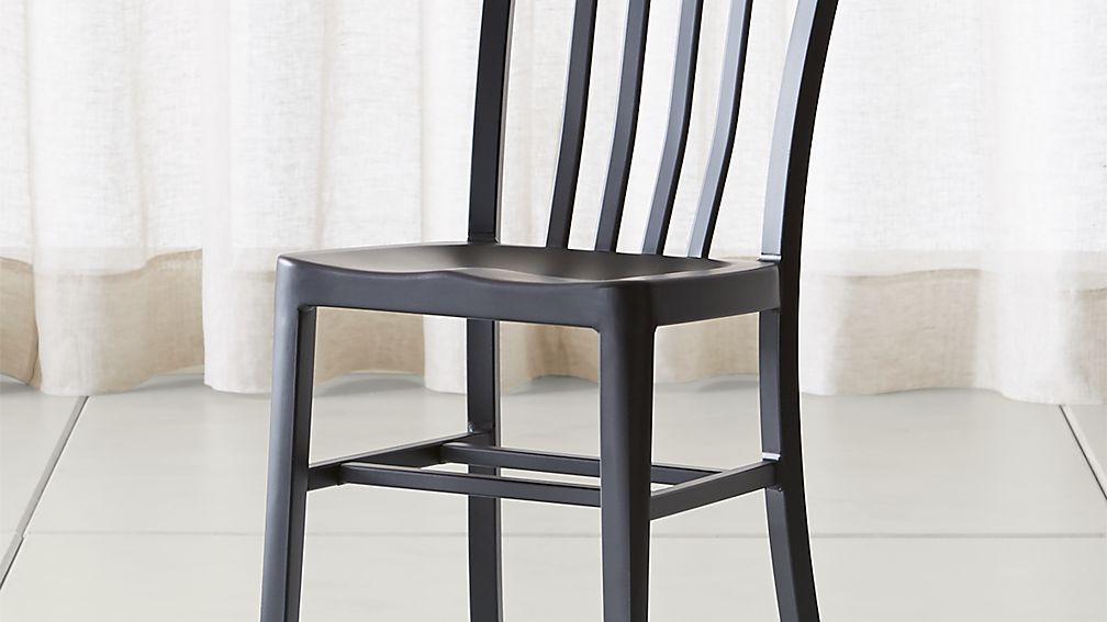 Delta Matte Black Dining Chair And Cushion Crate Barrel