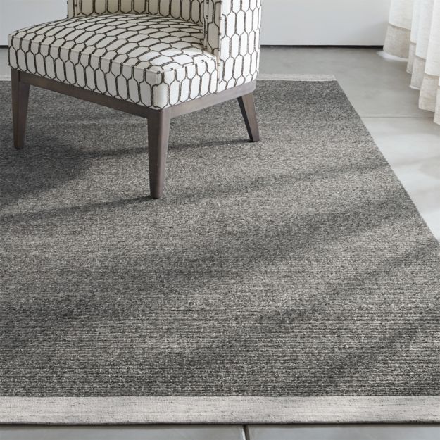 Desi Pewter Grey Flat Woven Rug 8'x10' in Area Rugs + Reviews Crate and Barrel